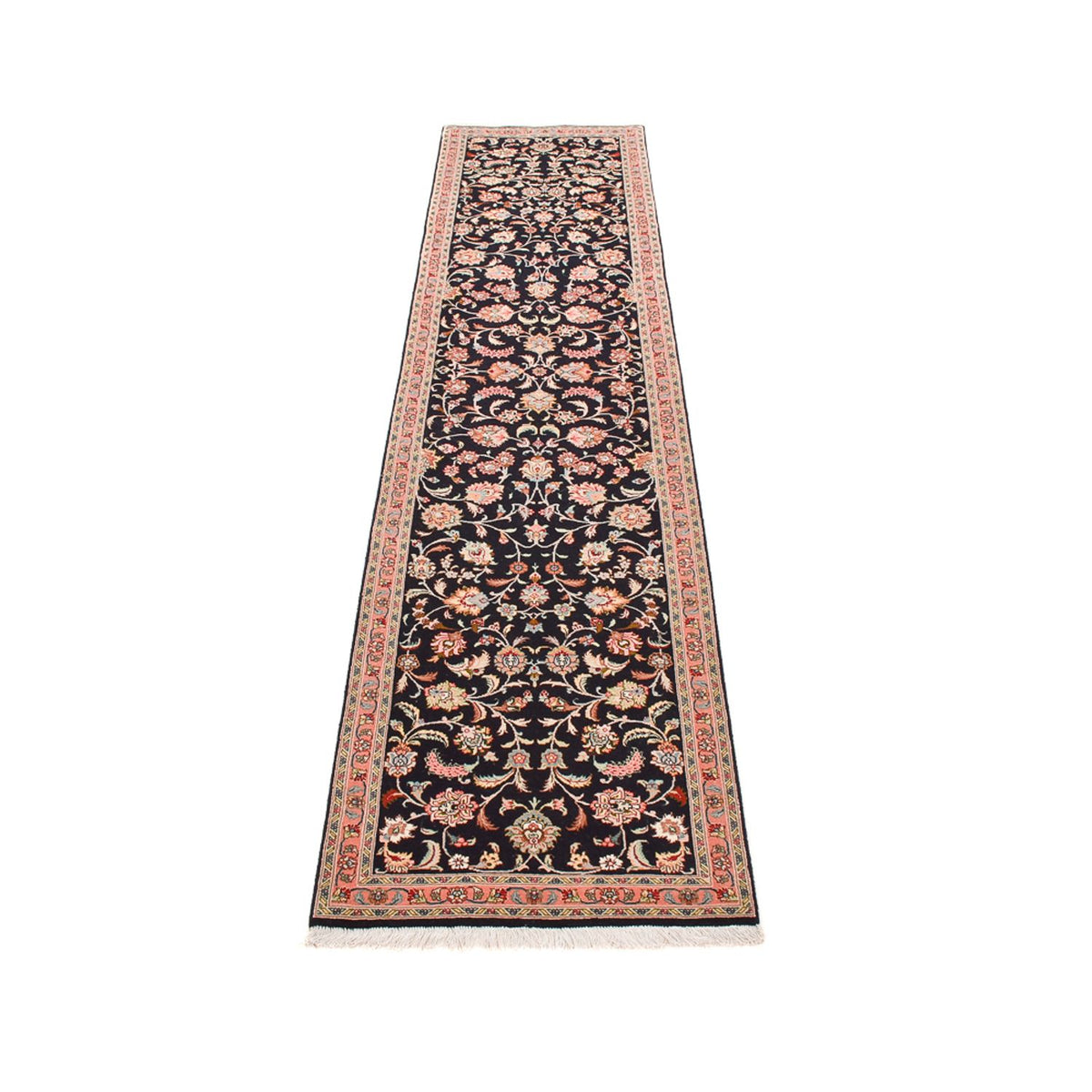 Runner Perser Rug - Tabriz - Premium - 300 x 67 cm - dark blue
