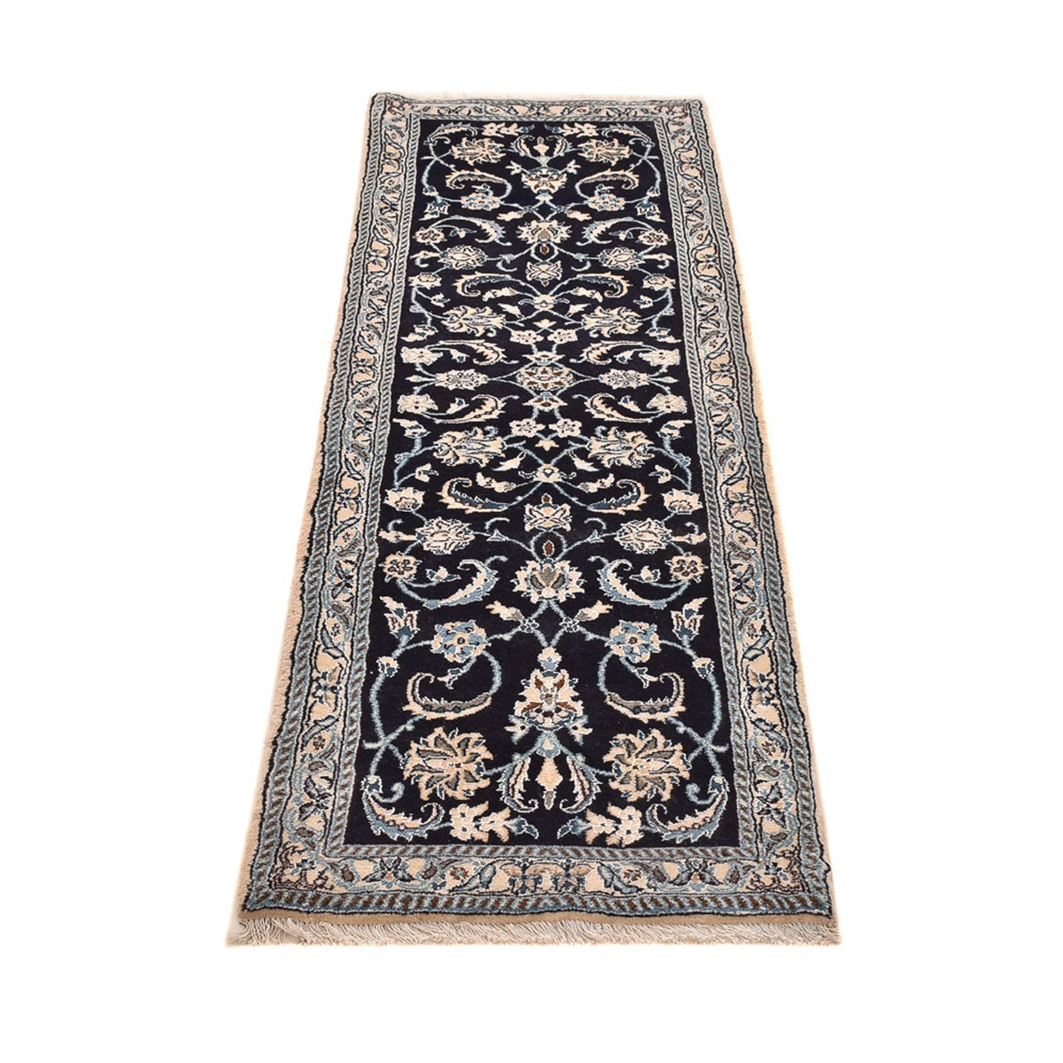 Runner Perser Rug - Nain - Royal - 203 x 62 cm - dark blue