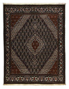 Tabriz - 40 Raj Rug 158x206cm - Persian Rugs - Rectangle / Anthracite / 158 x 206 cm Rectangle