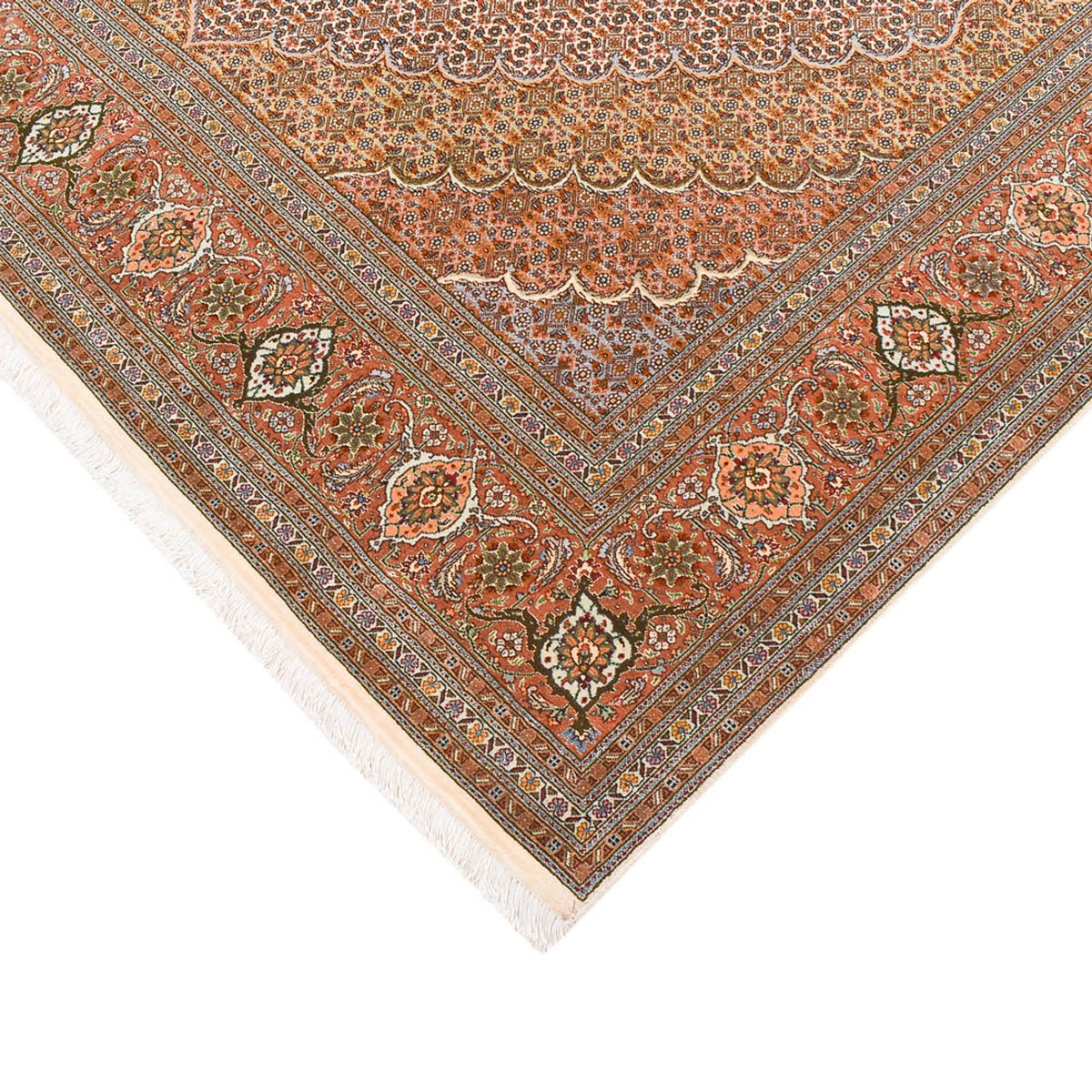 Runner Perser Rug - Tabriz - Royal - 403 x 200 cm - light brown