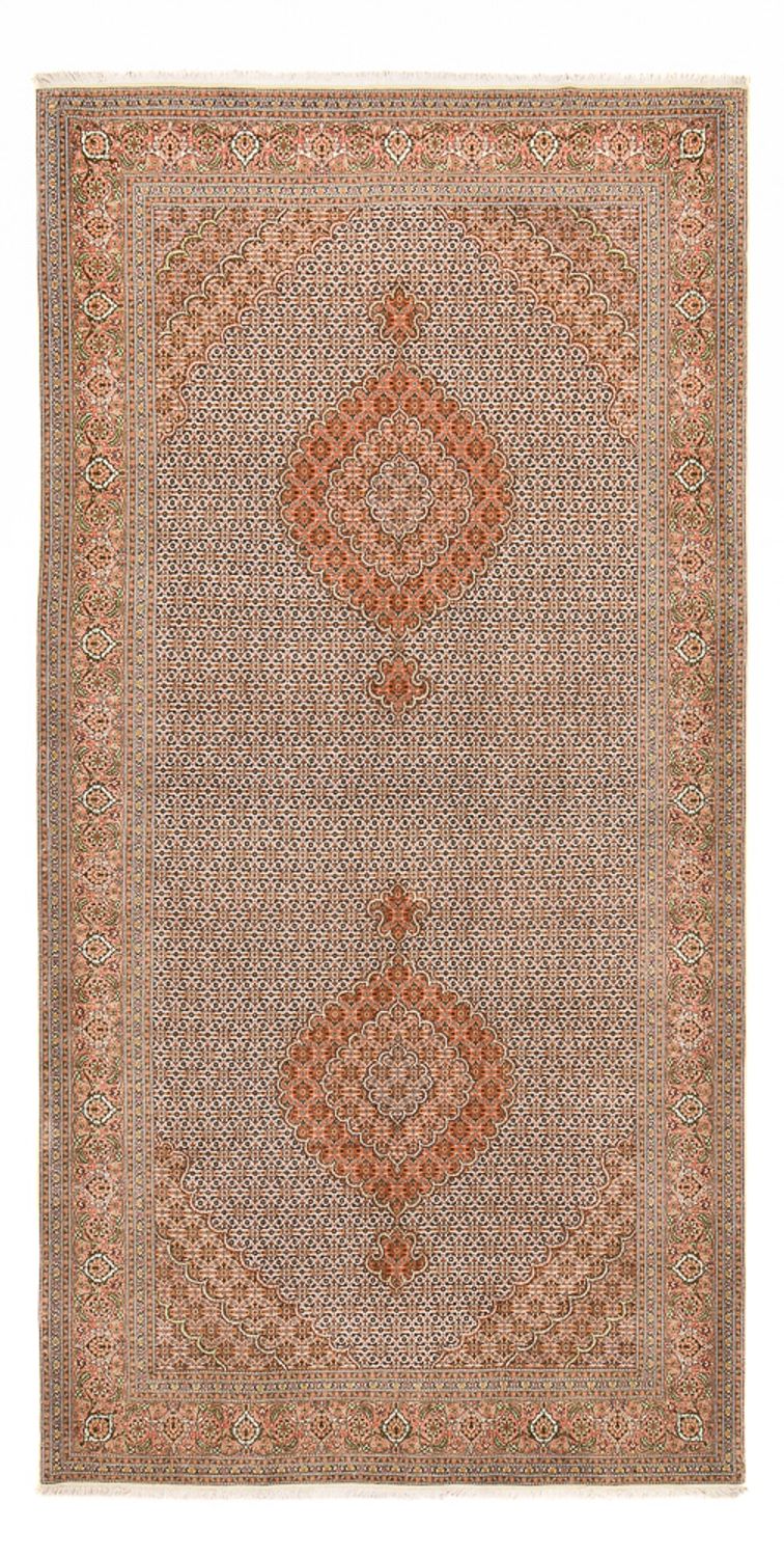 Runner Perser Rug - Tabriz - Royal - 408 x 201 cm - light brown