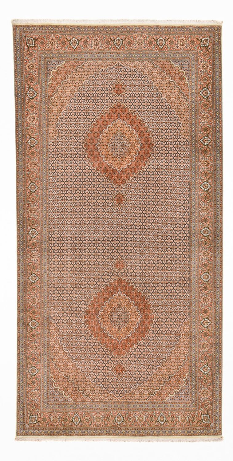Runner Perser Rug - Tabriz - Royal - 407 x 201 cm - light brown