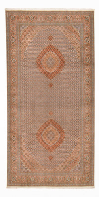 Runner Perser Rug - Tabriz - Royal - 407 x 201 cm - light brown
