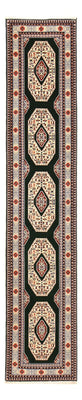 Runner Perser Rug - Tabriz - Premium - 372 x 74 cm - dark blue