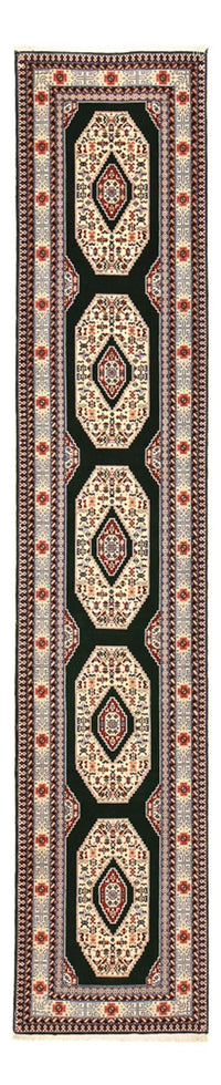 Runner Perser Rug - Tabriz - Premium - 372 x 74 cm - dark blue