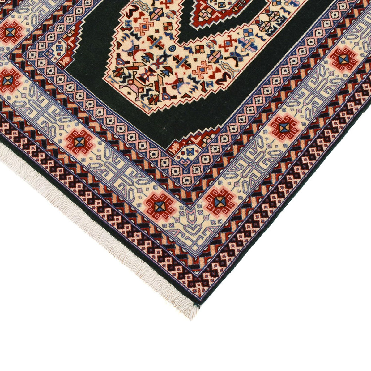 Runner Perser Rug - Tabriz - Premium - 372 x 74 cm - dark blue