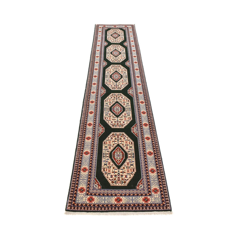 Runner Perser Rug - Tabriz - Premium - 372 x 74 cm - dark blue
