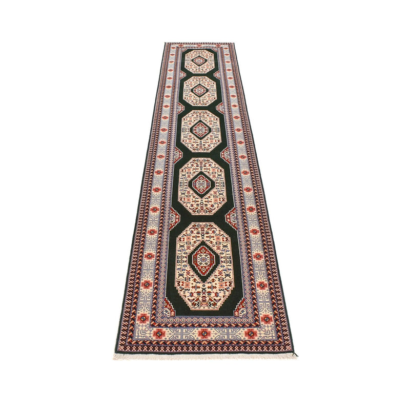 Runner Perser Rug - Tabriz - Premium - 370 x 75 cm - dark blue
