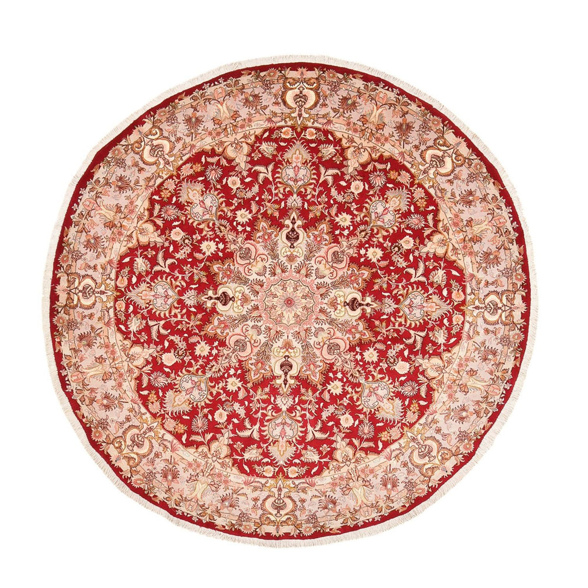 Perser Rug - Tabriz - Premium round  - 200 x 200 cm - red