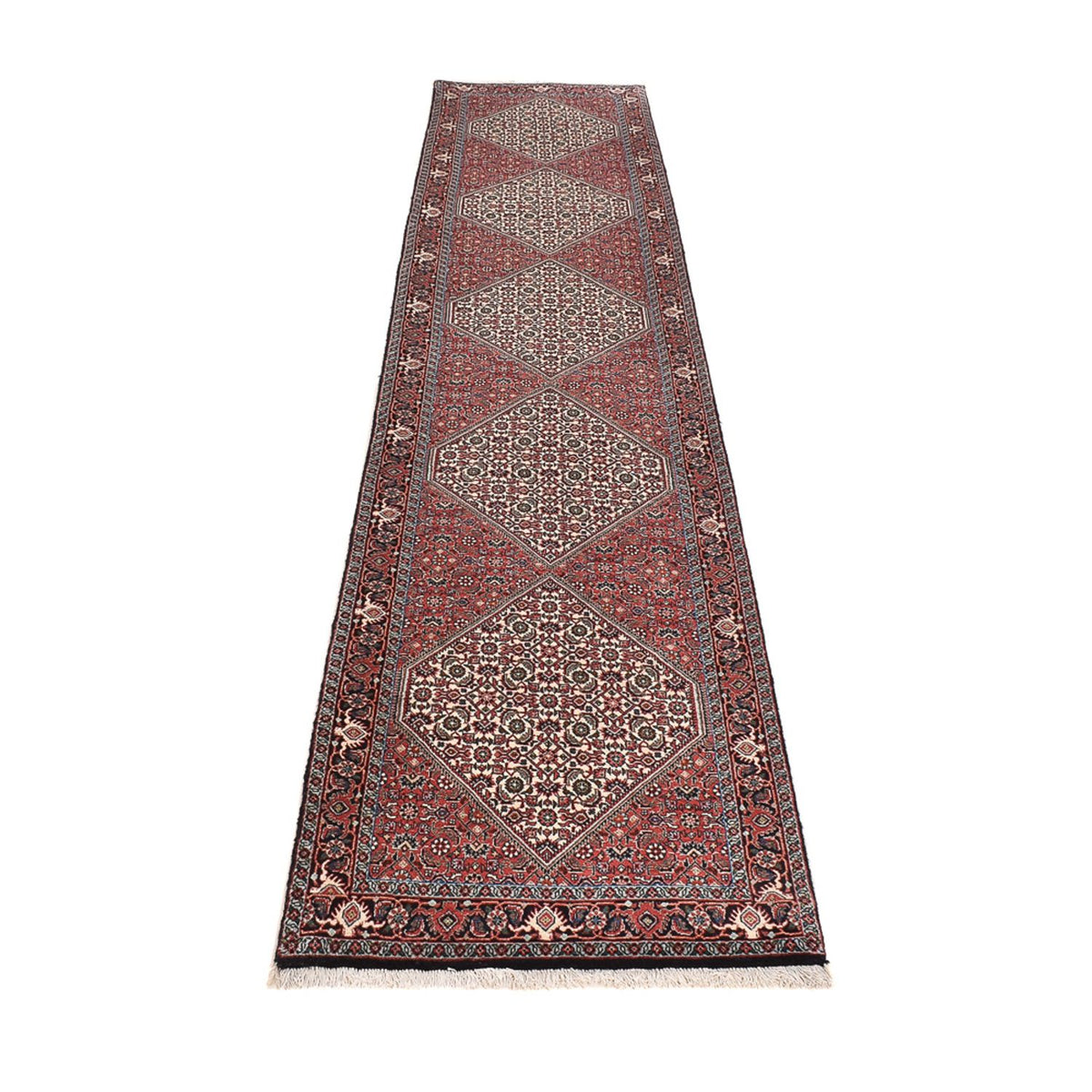 Runner Perser Rug - Bidjar - 389 x 74 cm - brown