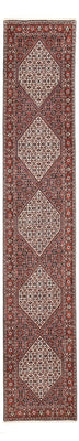 Runner Perser Rug - Bidjar - 394 x 73 cm - brown