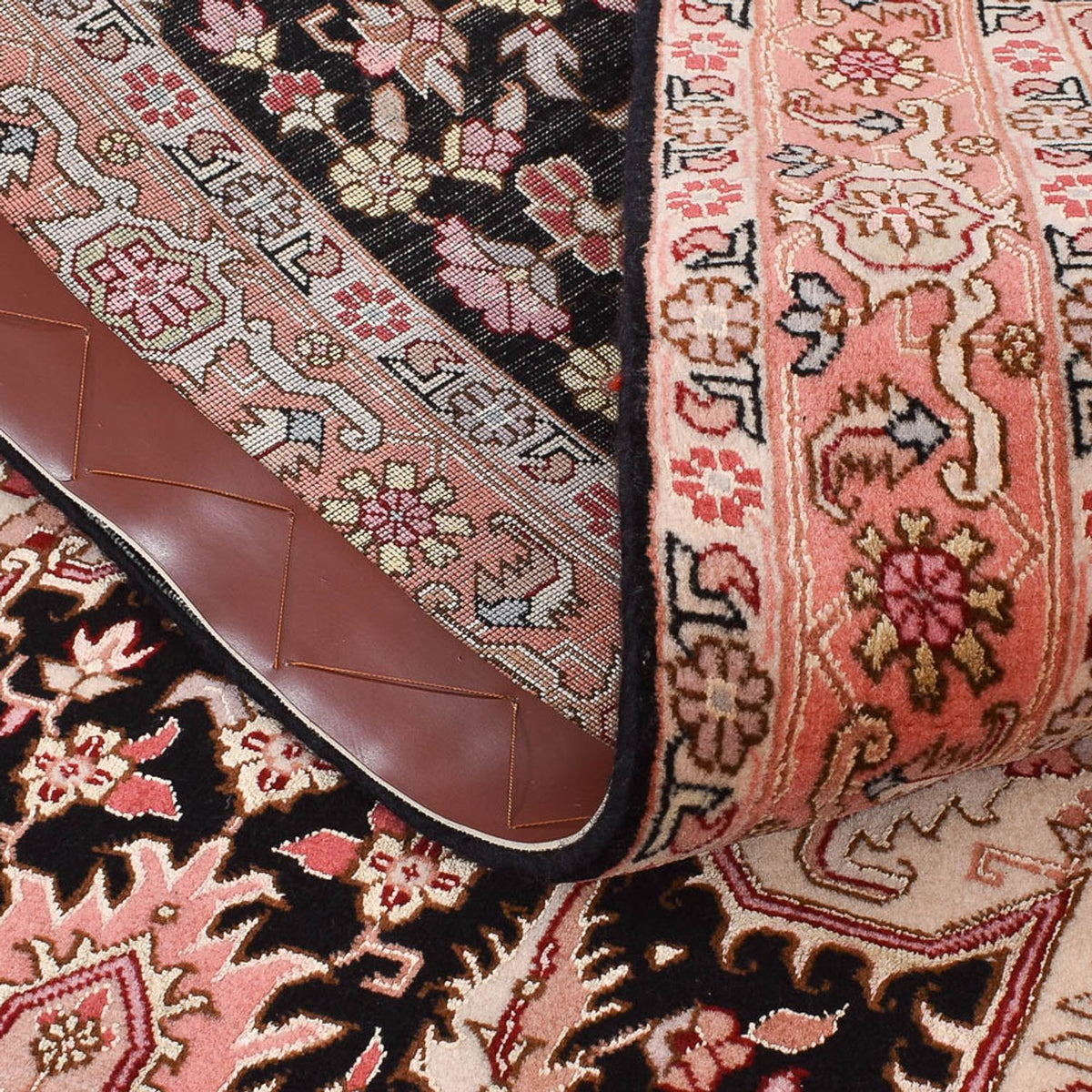 Runner Perser Rug - Tabriz - Premium - 350 x 91 cm - dark blue