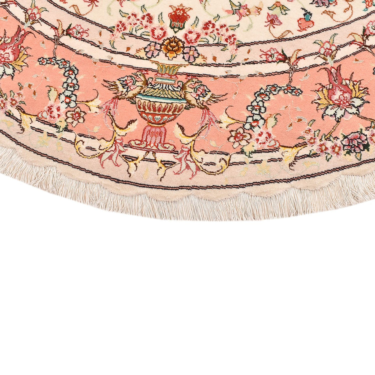 Perser Rug - Tabriz - Premium round  - 200 x 200 cm - cream