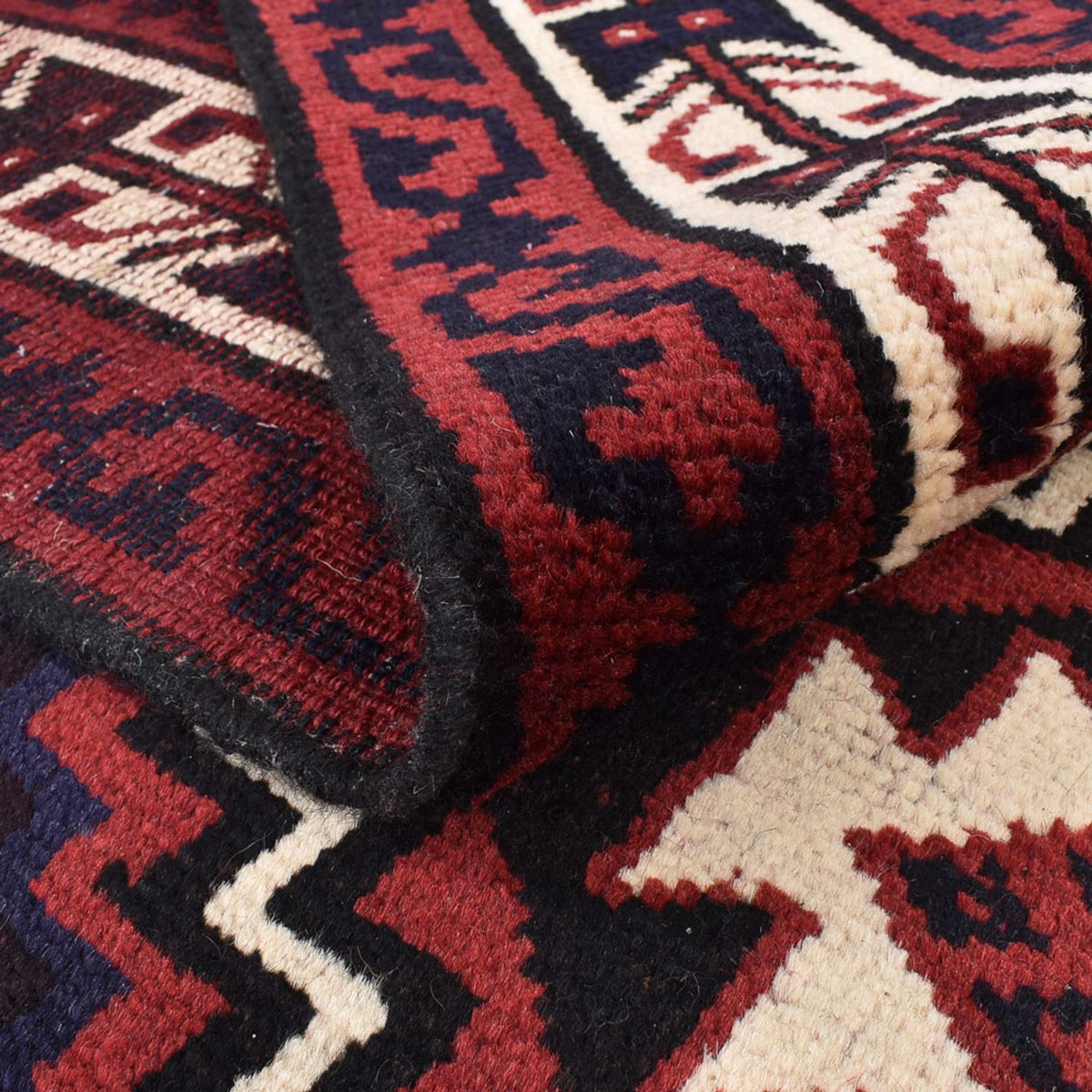 Gabbeh Rug - Loribaft Perser - 302 x 222 cm - bordeaux red