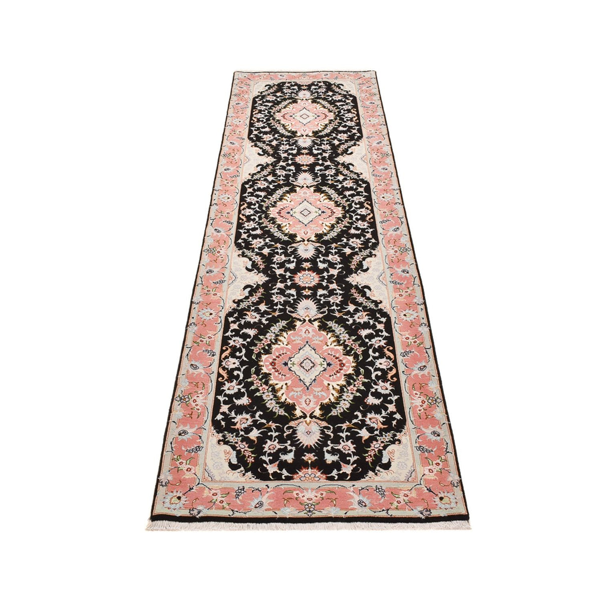 Runner Perser Rug - Tabriz - Royal - 300 x 83 cm - dark blue