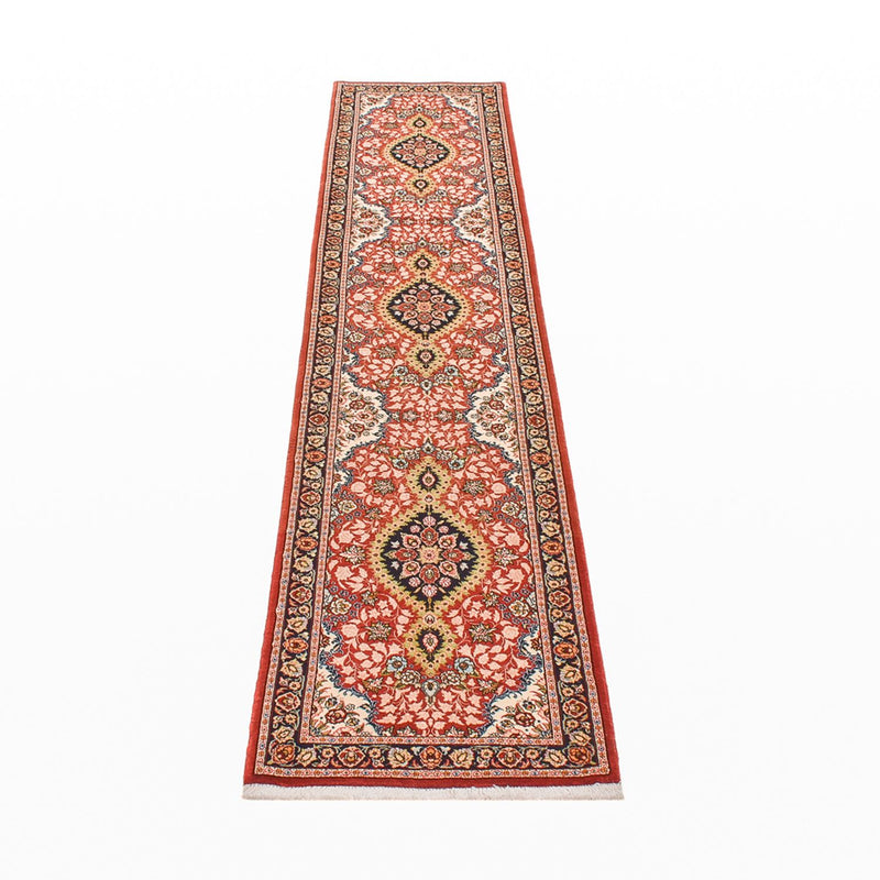 Runner Perser Rug - Ghom - Royal - 297 x 63 cm - light red