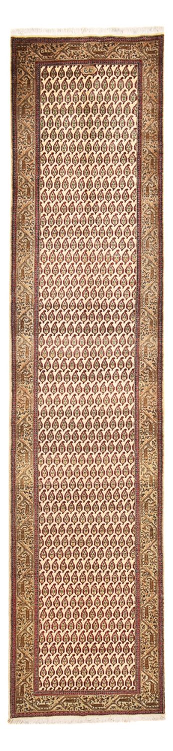 Runner Perser Rug - Tabriz - Royal - 427 x 97 cm - dark beige