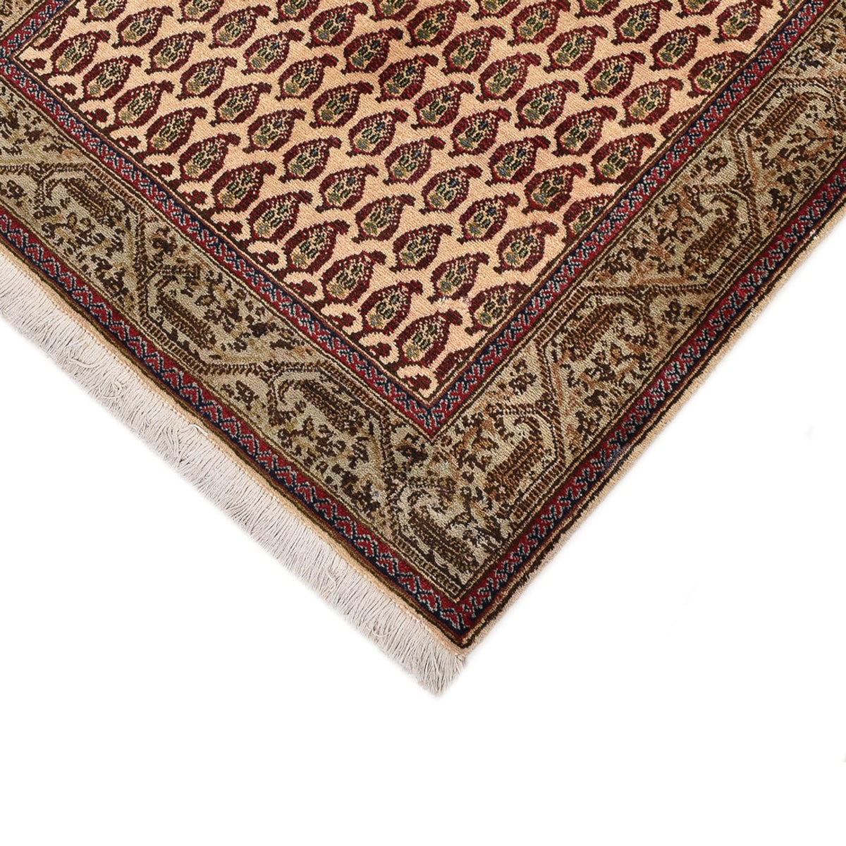 Runner Perser Rug - Tabriz - Royal - 427 x 97 cm - dark beige