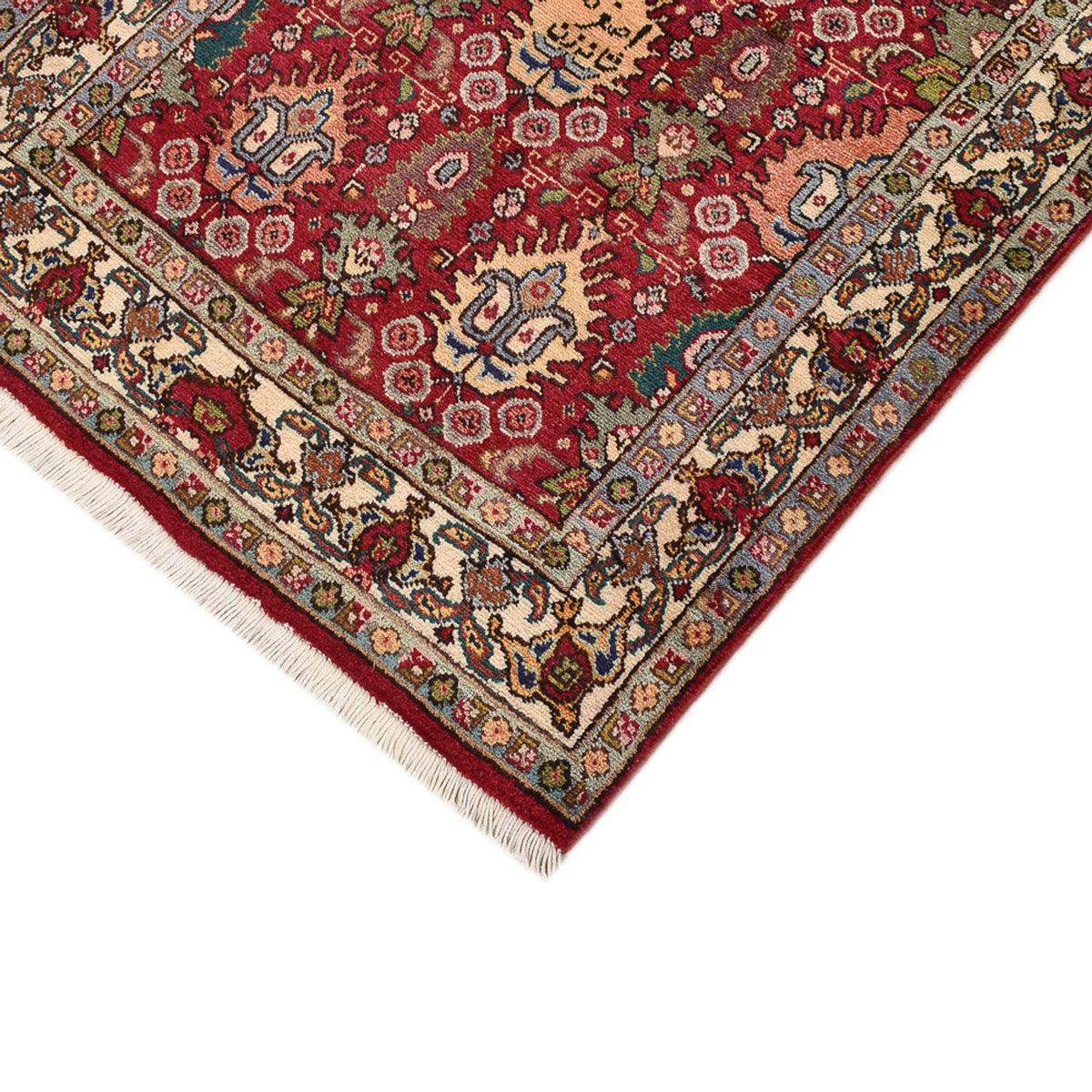 Runner Perser Rug - Tabriz - Royal - 408 x 80 cm - light red