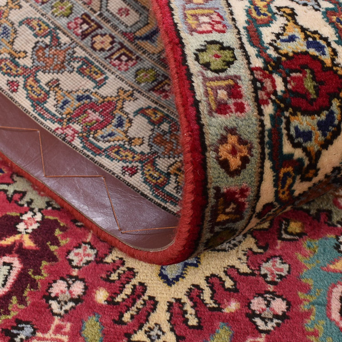 Runner Perser Rug - Tabriz - Royal - 408 x 80 cm - light red