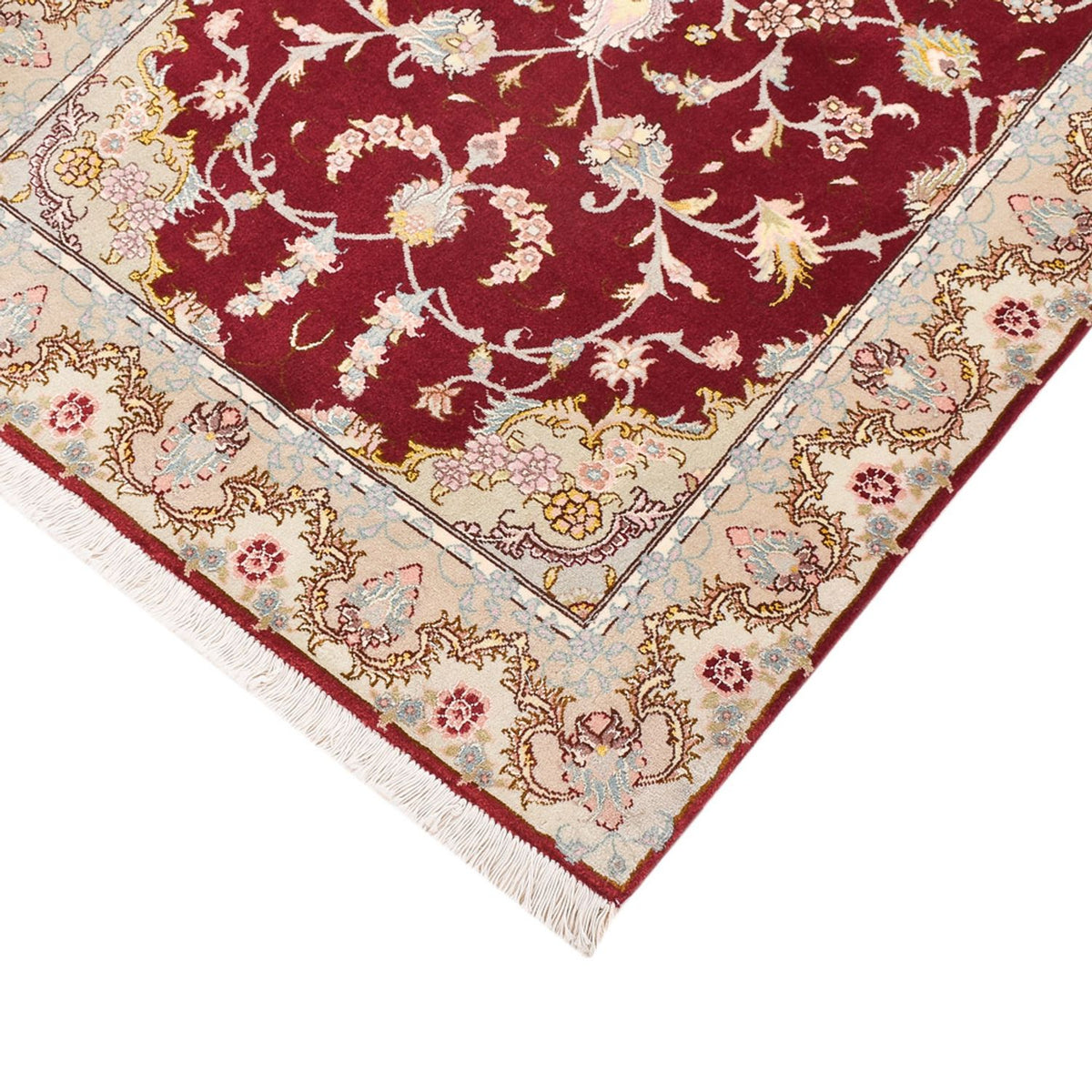 Runner Perser Rug - Tabriz - Royal - 198 x 80 cm - red