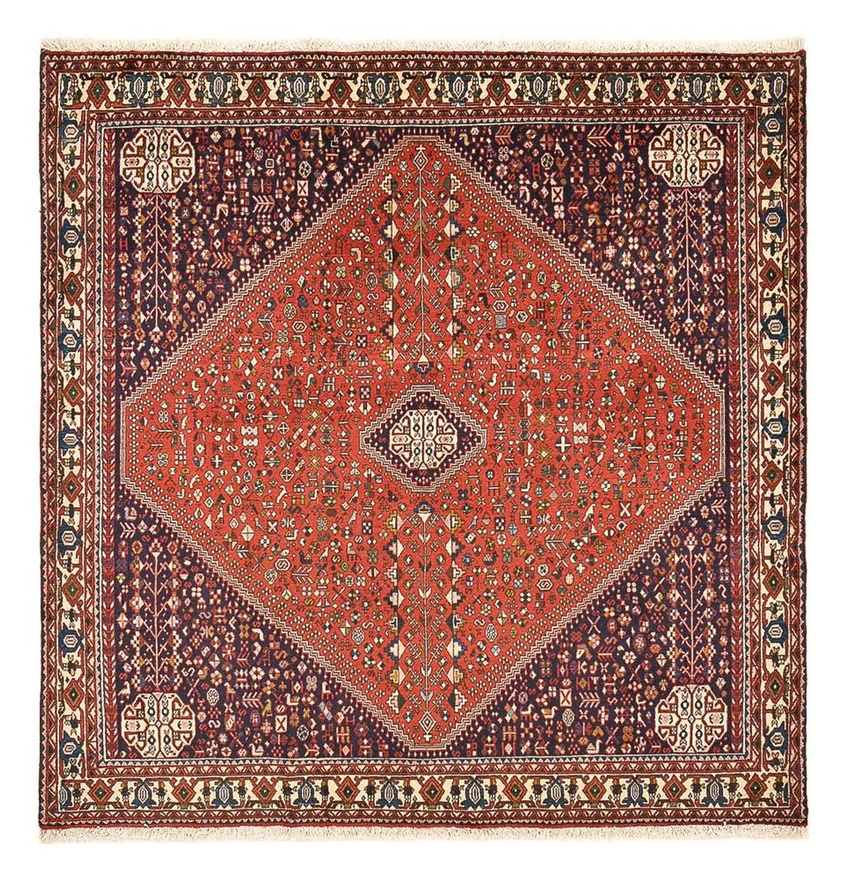 Perser Rug - Nomadic square  - 197 x 193 cm - red