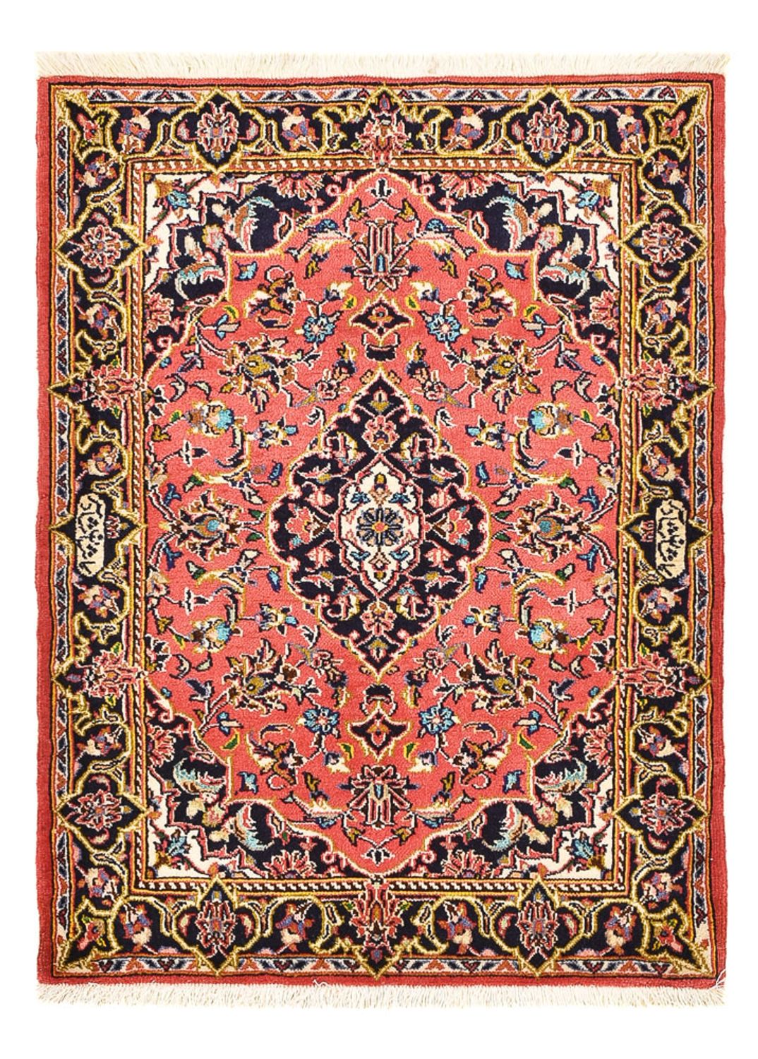 Perser Rug - Keshan - 100 x 70 cm - light red