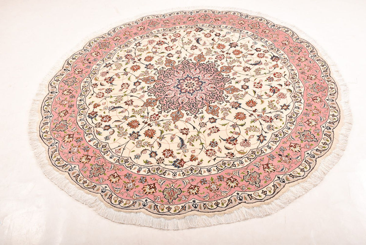 Perser Rug - Tabriz - Royal round  - 200 x 200 cm - cream