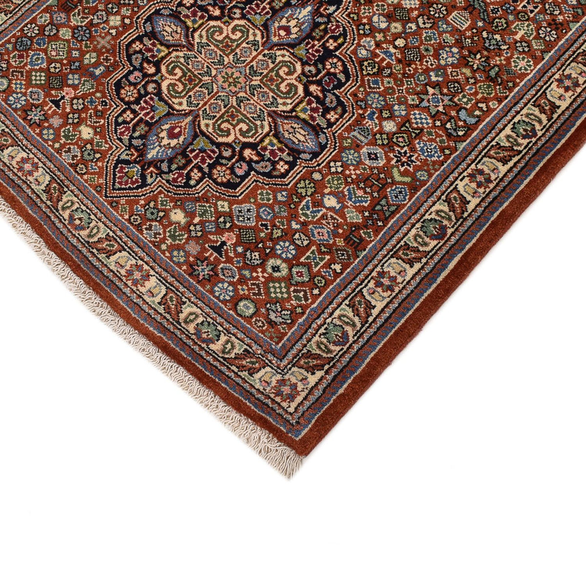 Runner Gabbeh Rug - Kashkuli Perser - 405 x 80 cm - dark beige