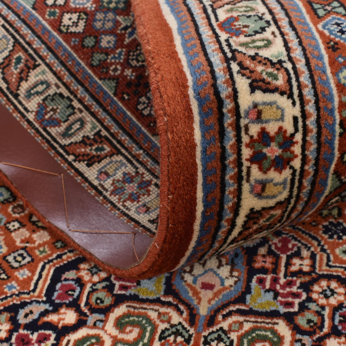 Runner Gabbeh Rug - Kashkuli Perser - 405 x 80 cm - dark beige