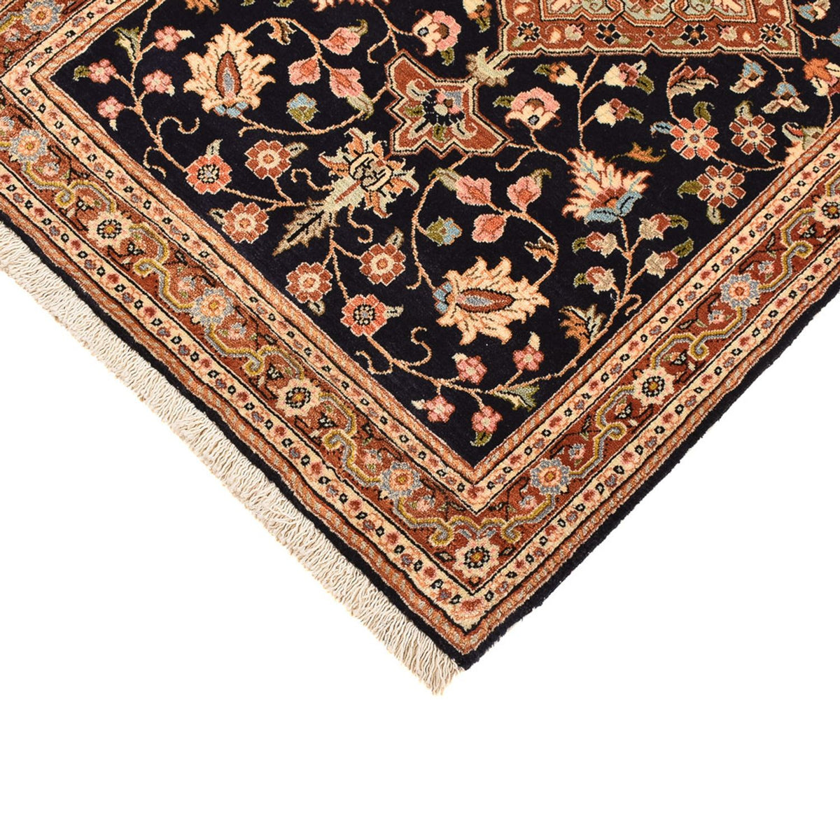 Perser Rug - Ghom - 105 x 70 cm - dark blue