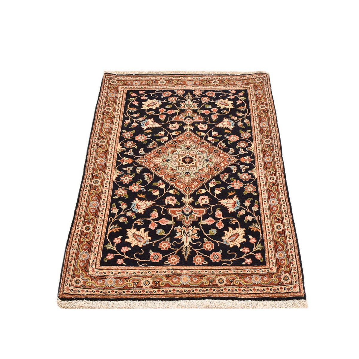 Perser Rug - Ghom - 105 x 70 cm - dark blue