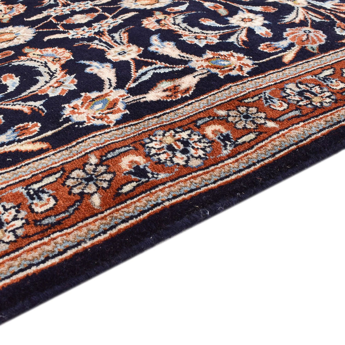 Runner Perser Rug - Keshan - 338 x 75 cm - dark blue
