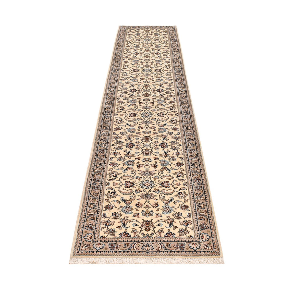 Runner Perser Rug - Keshan - 373 x 79 cm - beige