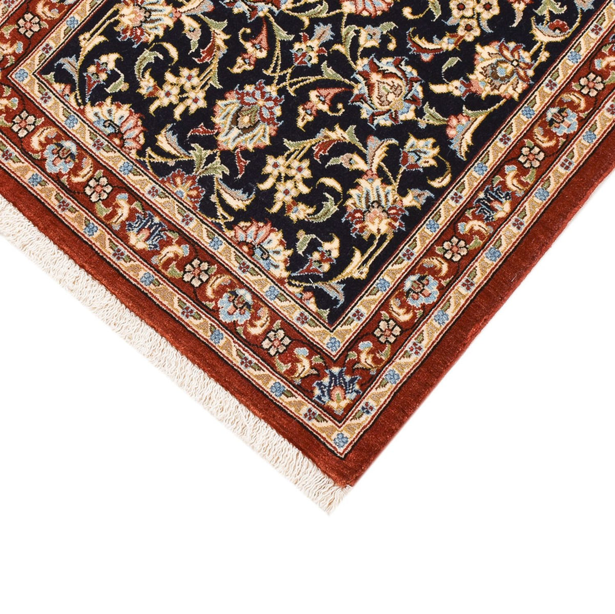 Runner Perser Rug - Ghom - Royal - 196 x 54 cm - dark blue