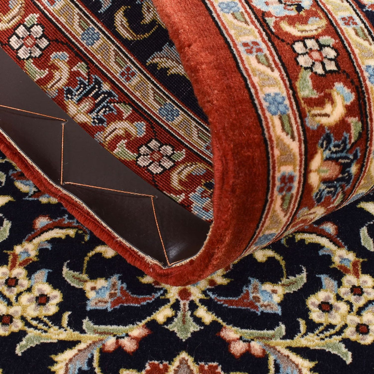 Runner Perser Rug - Ghom - Royal - 196 x 54 cm - dark blue