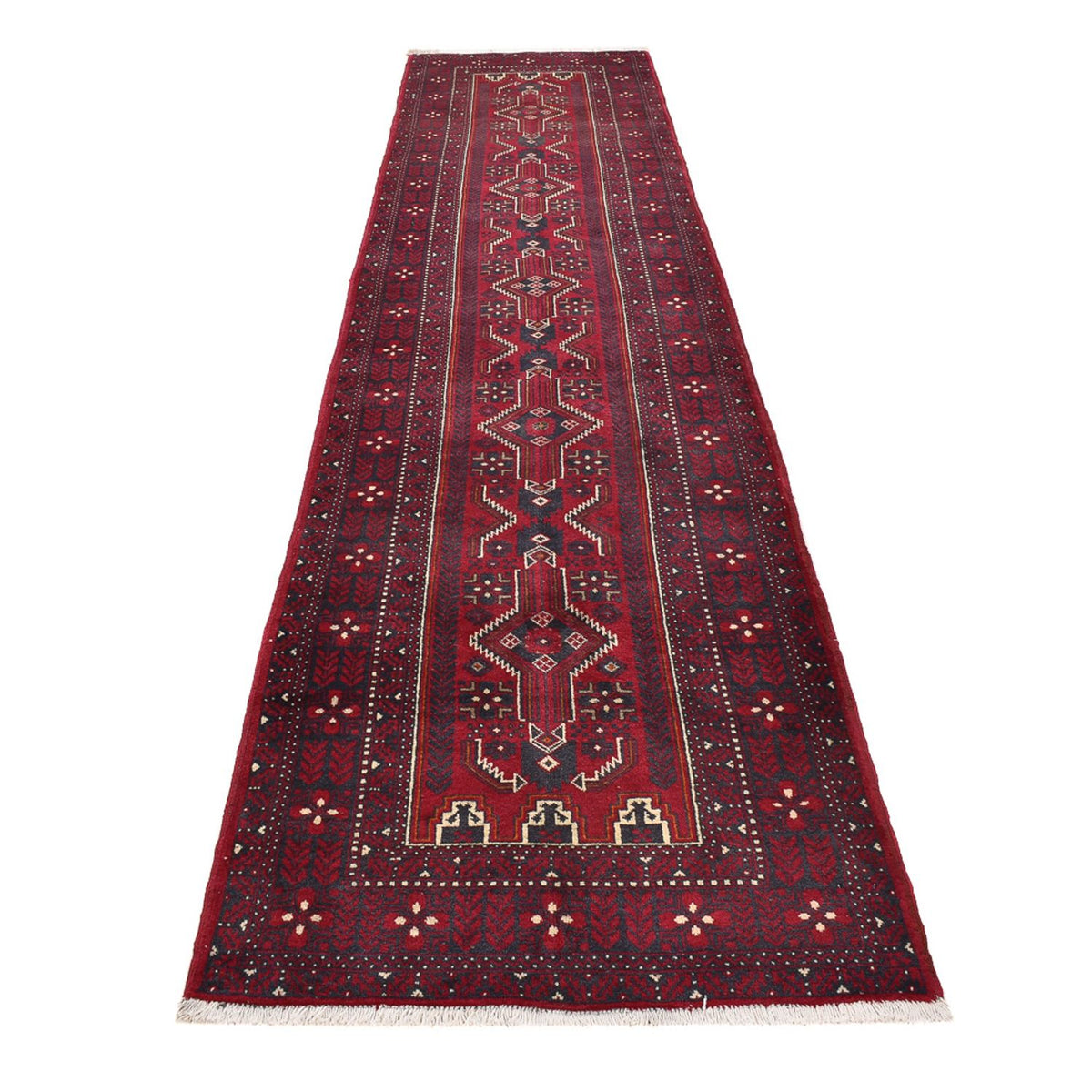 Runner Belutsch Rug - 414 x 97 cm - red