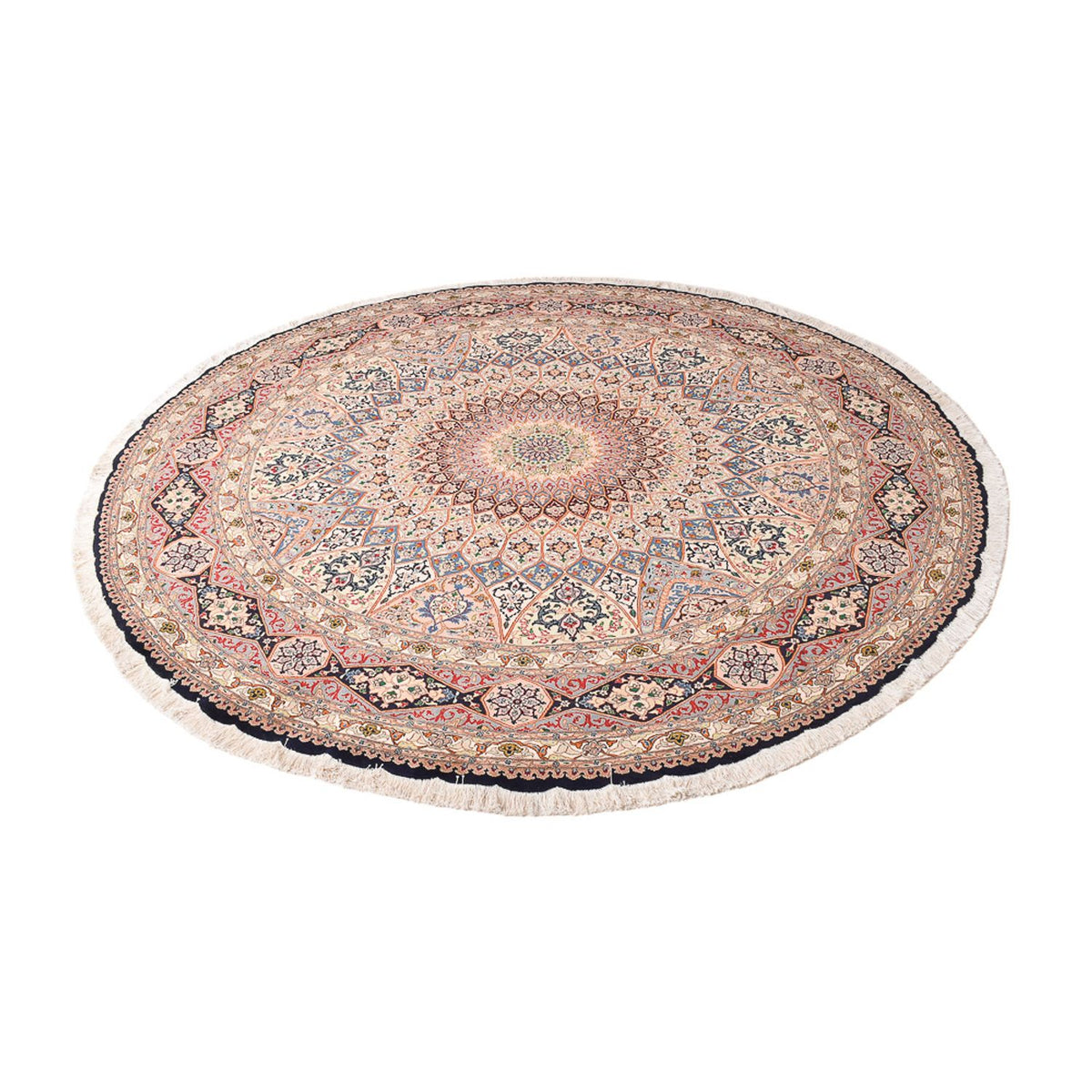 Perser Rug - Tabriz - Royal round  - 250 x 250 cm - light red