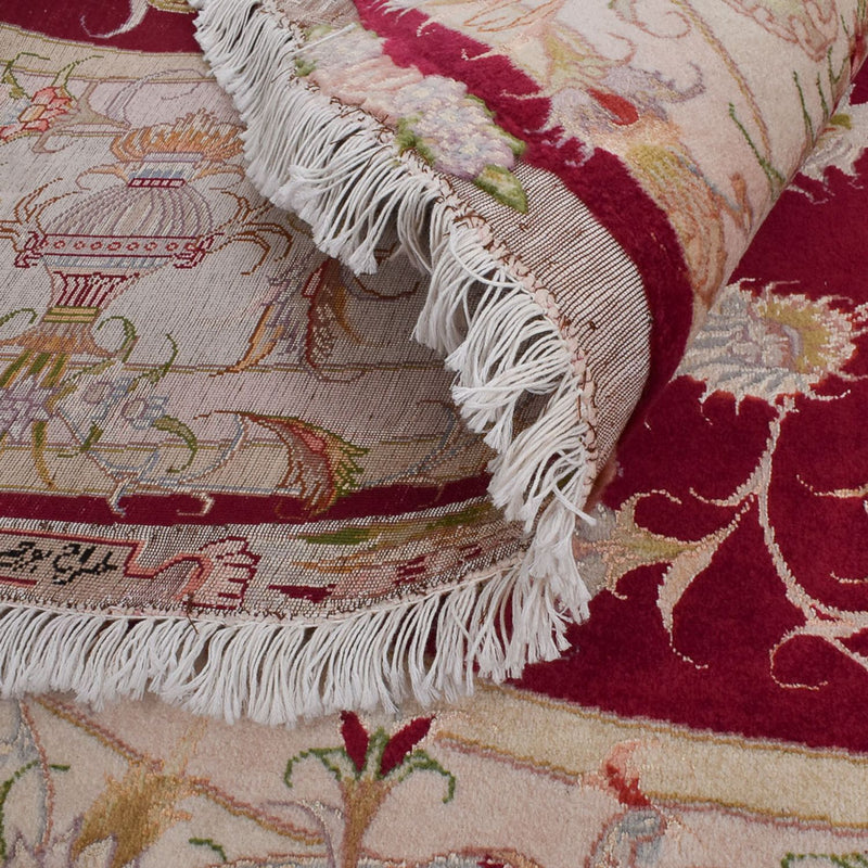 Perser Rug - Tabriz - Royal round  - 245 x 245 cm - red