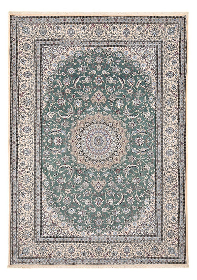 Nain - 9La Rug 242x353cm - Persian Rugs - light green