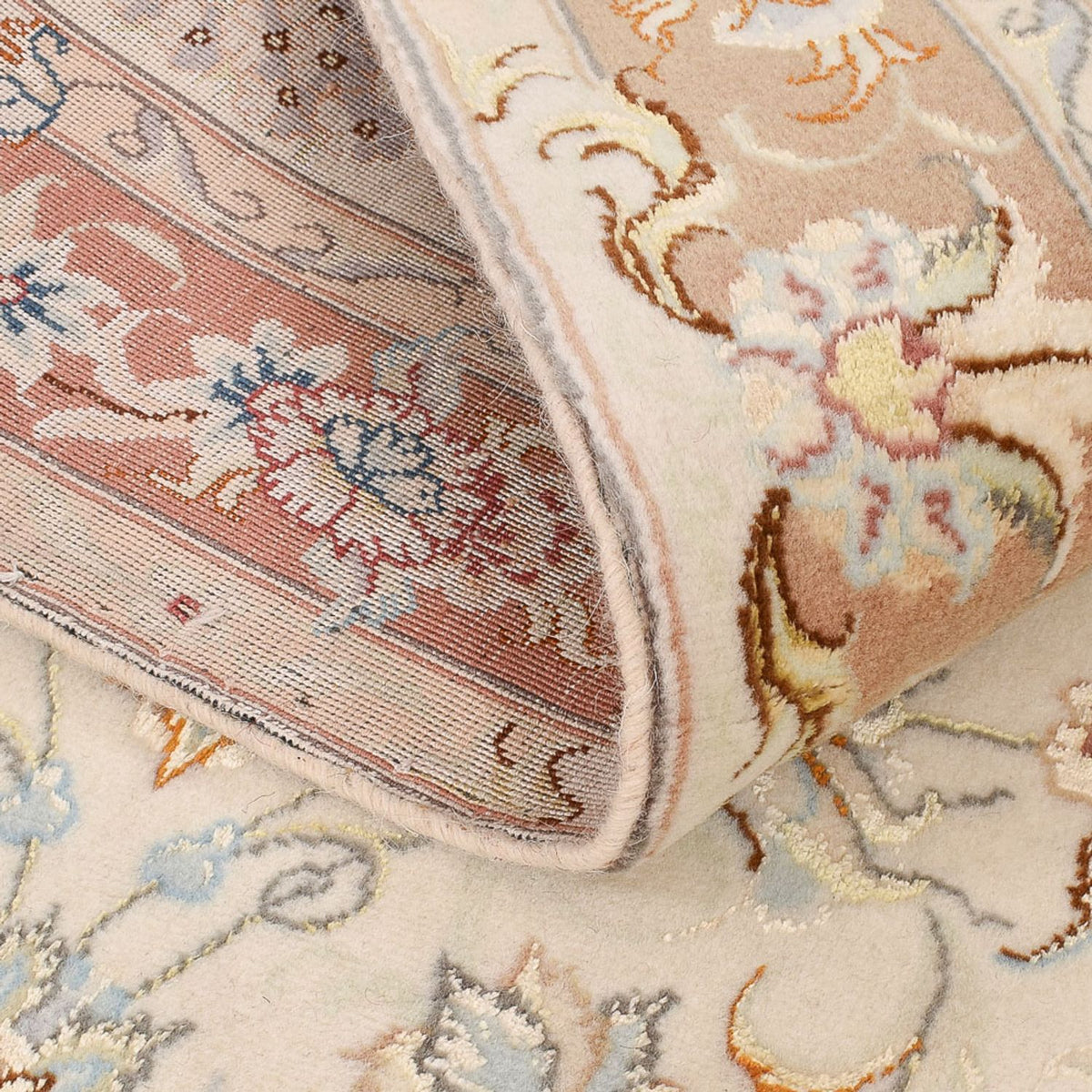 Runner Perser Rug - Tabriz - Royal - 372 x 87 cm - beige