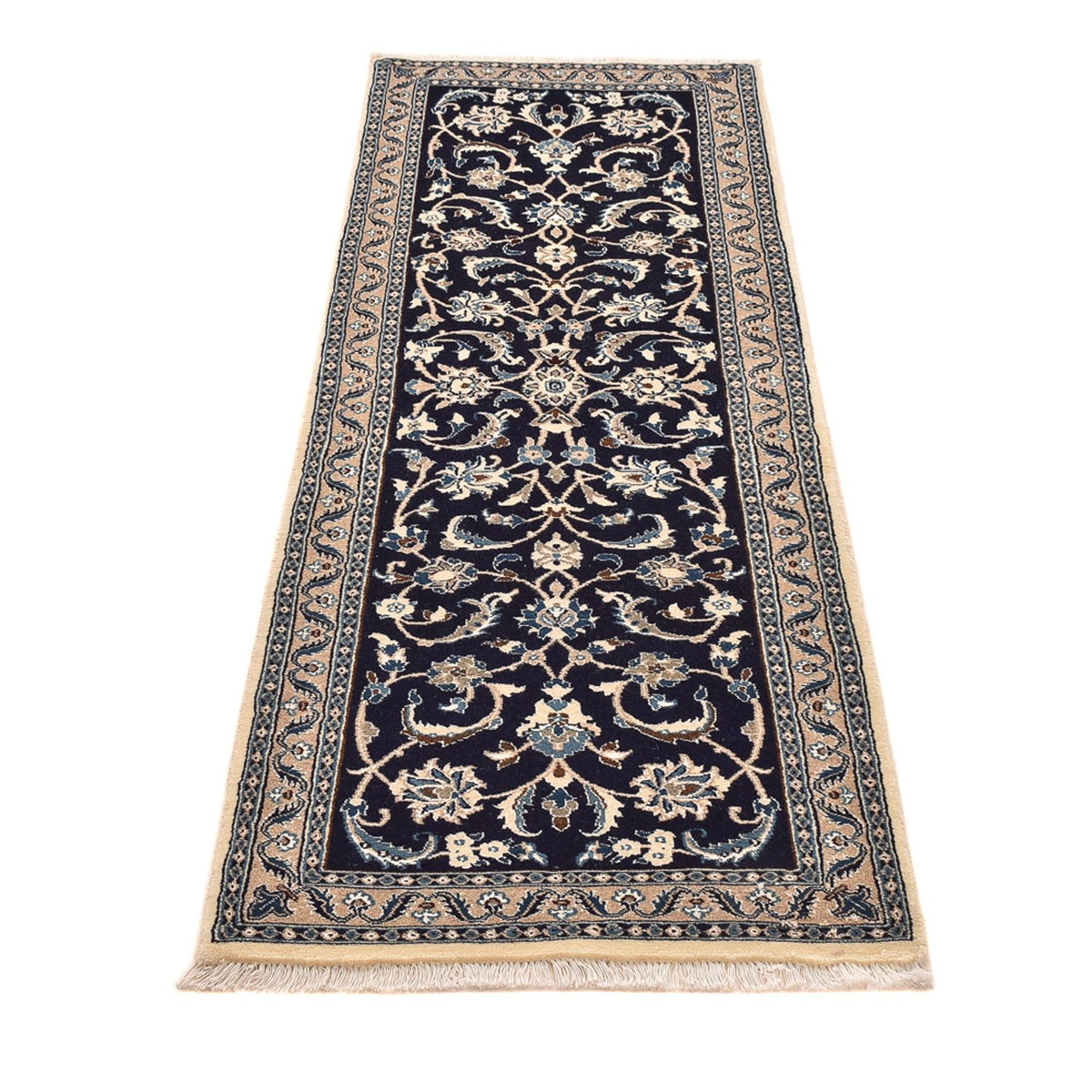 Runner Perser Rug - Nain - Royal - 196 x 66 cm - dark blue