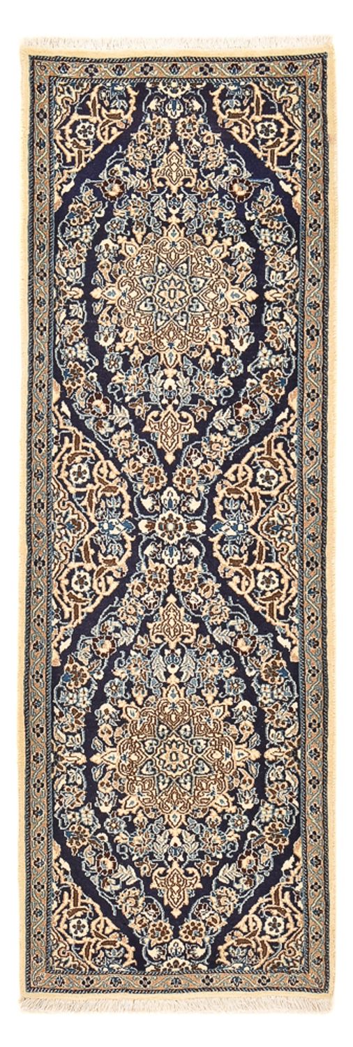 Runner Perser Rug - Nain - Royal - 188 x 65 cm - dark blue