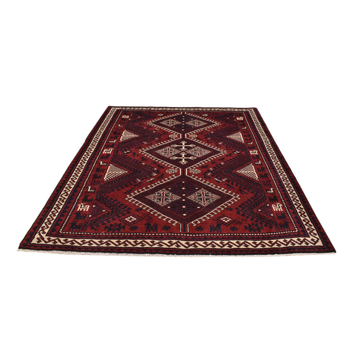 Perser Rug - Nomadic - 260 x 217 cm - bordeaux red