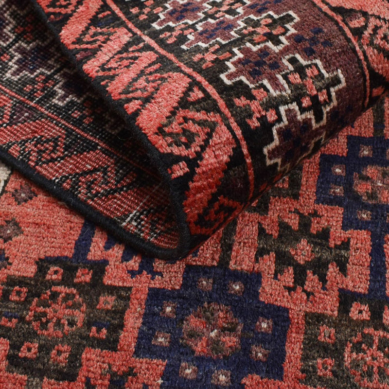 Runner Turkaman Rug - 219 x 114 cm - light red