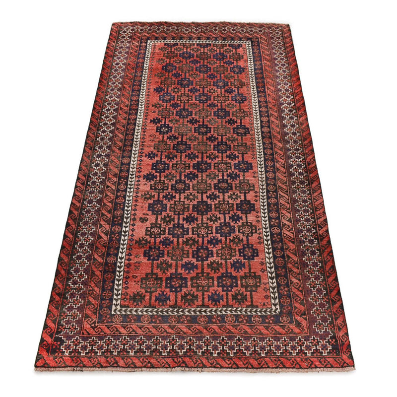 Runner Turkaman Rug - 219 x 114 cm - light red