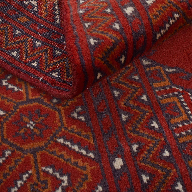 Runner Turkaman Rug - 287 x 102 cm - red