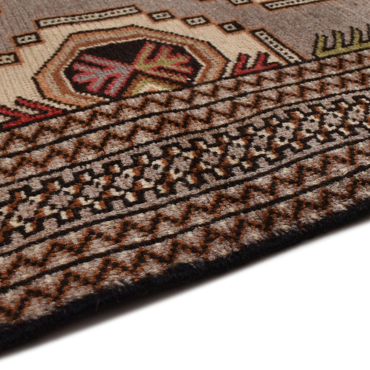 Turkaman Rug - 188 x 127 cm - multicolored