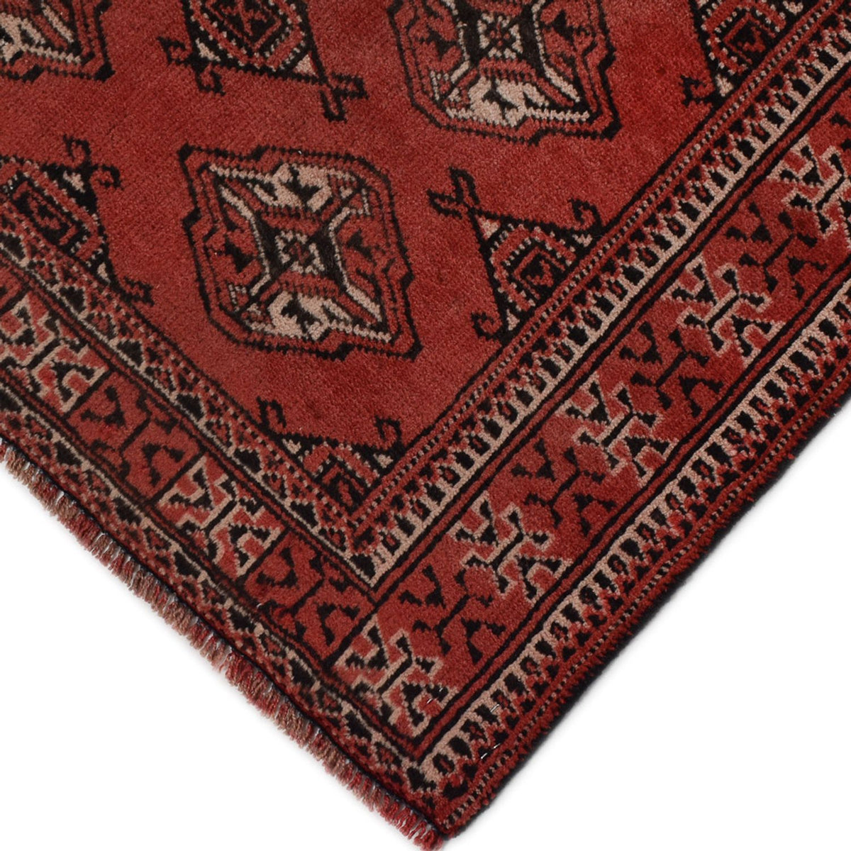 Runner Turkaman Rug - 266 x 97 cm - red