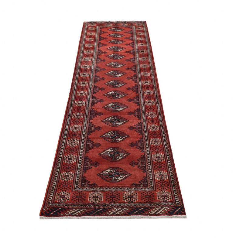 Runner Turkaman Rug - 333 x 96 cm - red